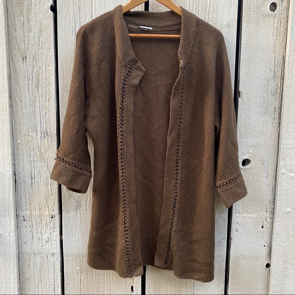 Phase 3 Brown Open Cardigan One Size